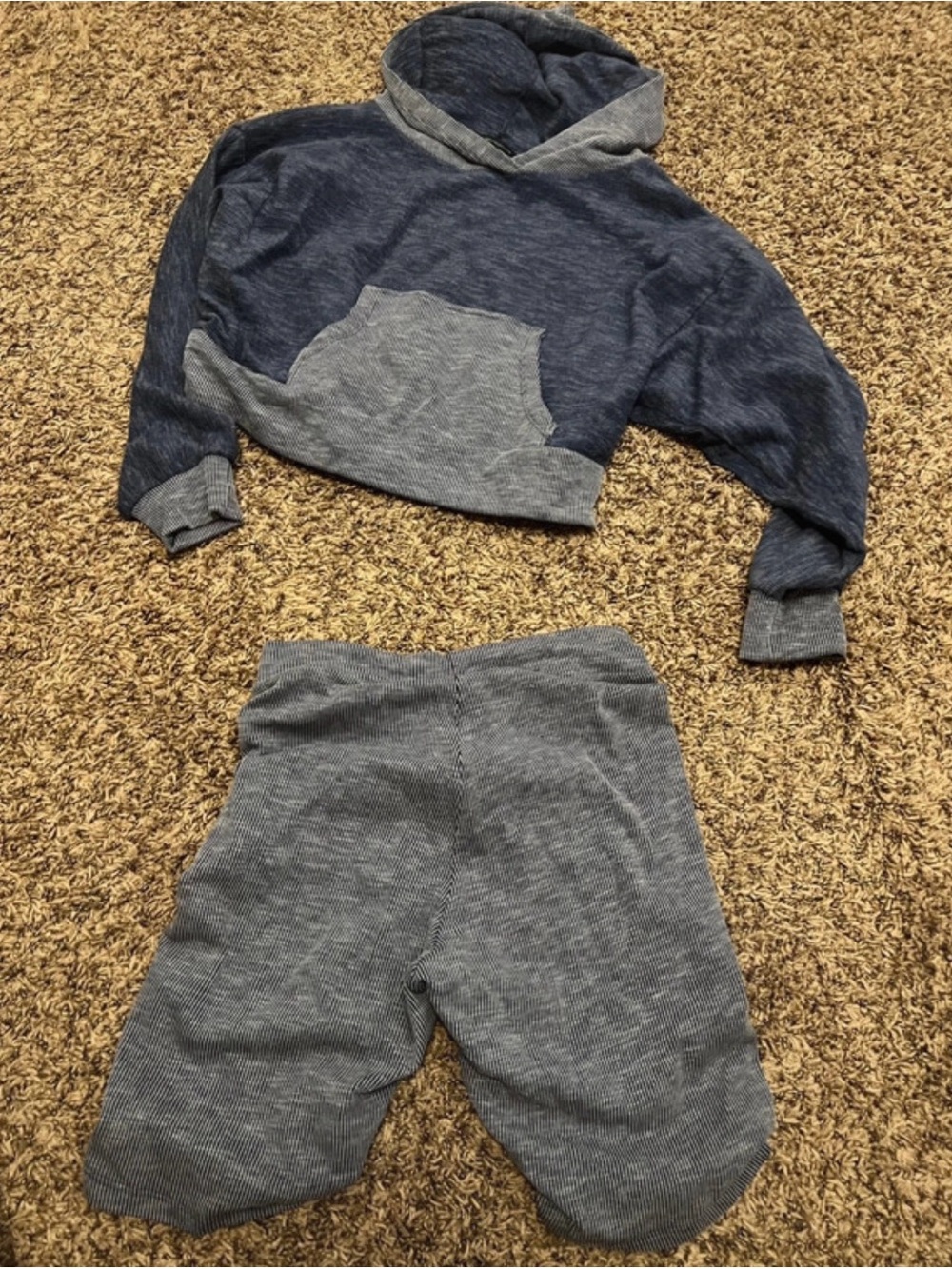 Symphony Two-Tone Navy and Gray Sweatshirt & Jogger Set